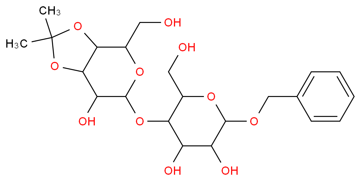 2-(benzyloxy)-5-{[7-hydroxy-4-(hydroxymethyl)-2,2-dimethyl-hexahydro-[1,3]dioxolo[4,5-c]pyran-6-yl]oxy}-6-(hydroxymethyl)oxane-3,4-diol_分子结构_CAS_18404-72-3