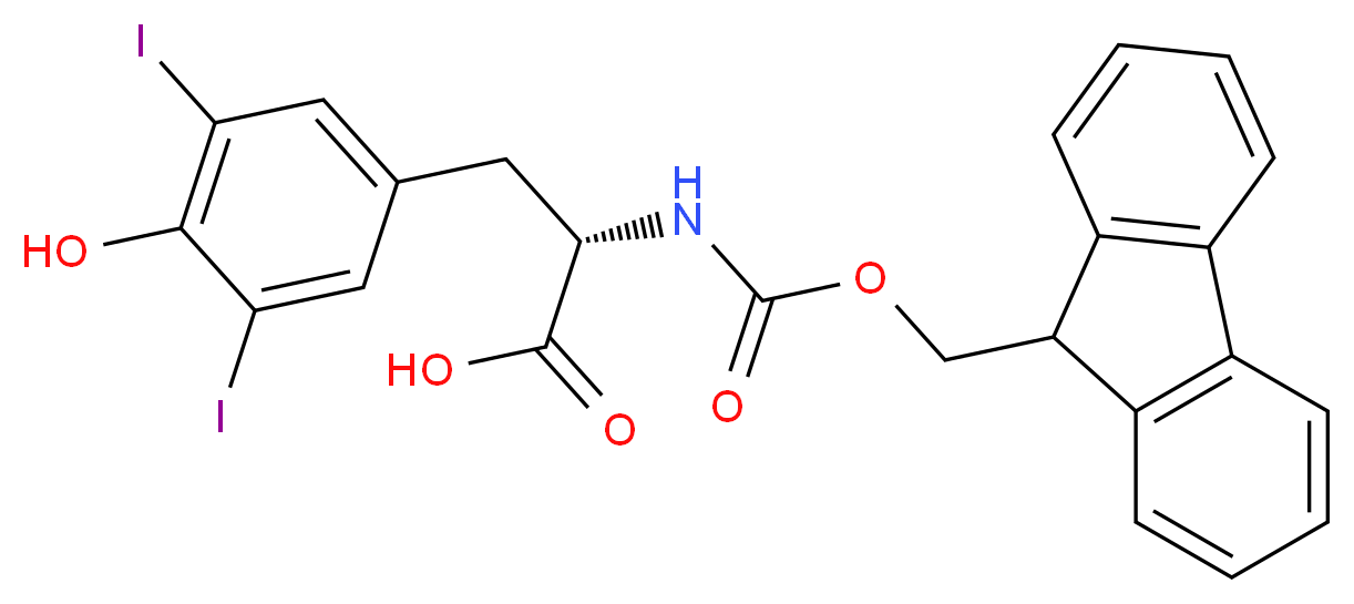 N-FMOC-3,5-DIIODO-L-TYROSINE_分子结构_CAS_103213-31-6)