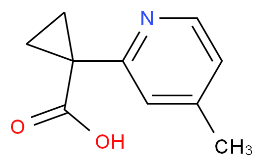 1-(4-methylpyridin-2-yl)cyclopropanecarboxylic acid_分子结构_CAS_1060804-89-8)