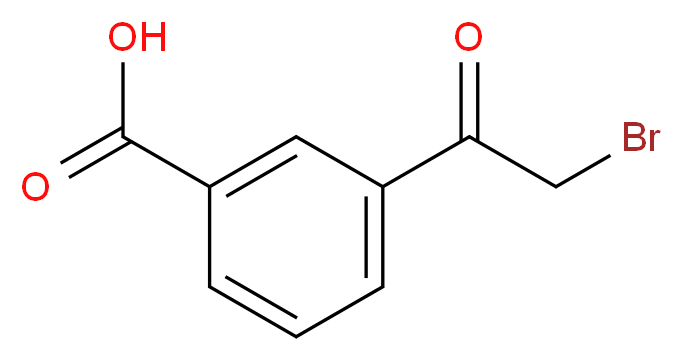 3-(2-Bromoacetyl)benzoic acid_分子结构_CAS_62423-73-8)