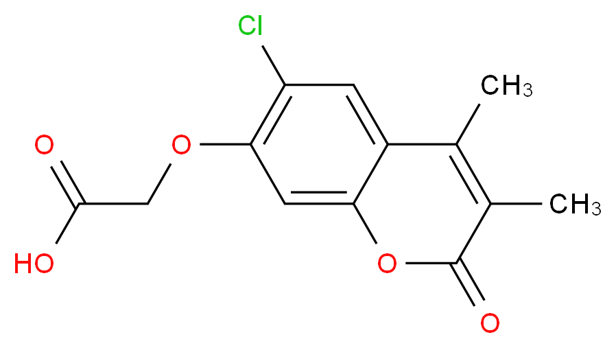 [(6-chloro-3,4-dimethyl-2-oxo-2H-chromen-7-yl)oxy]acetic acid_分子结构_CAS_884497-67-0)