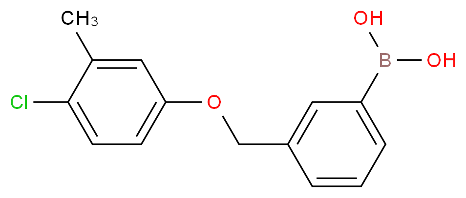 [3-(4-chloro-3-methylphenoxymethyl)phenyl]boronic acid_分子结构_CAS_1072951-91-7