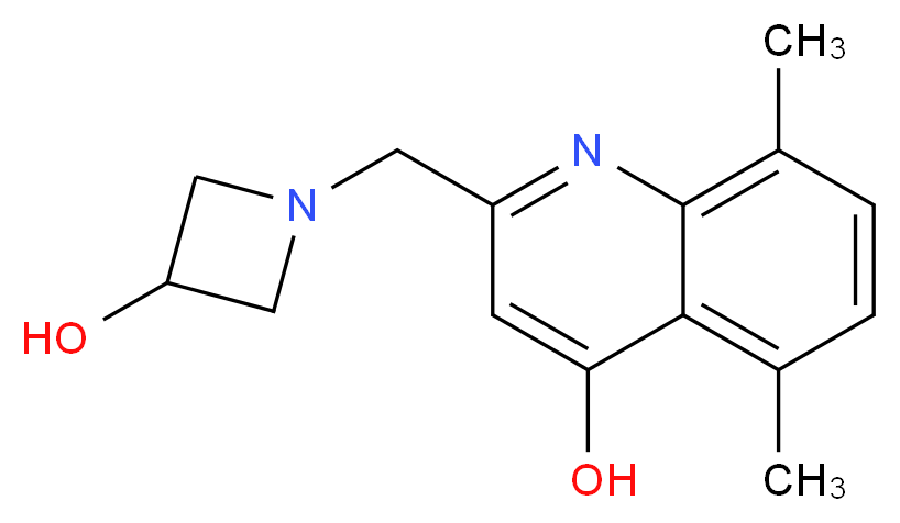 2-[(3-hydroxyazetidin-1-yl)methyl]-5,8-dimethylquinolin-4-ol_分子结构_CAS_)