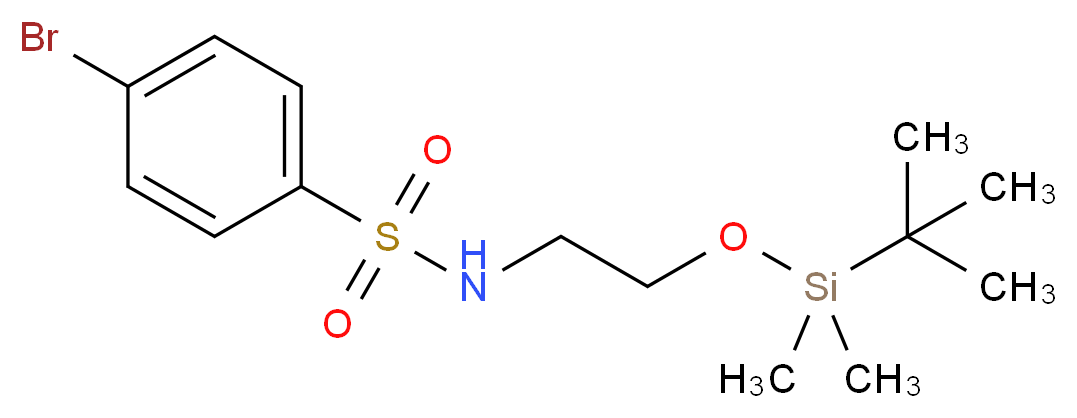 4-Bromo-N-[2-(tert-butyldimethylsilyloxy)ethyl]benzenesulphonamide 98%_分子结构_CAS_850429-52-6)
