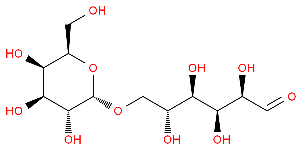 (2R,3S,4R,5R)-2,3,4,5-tetrahydroxy-6-{[(2S,3R,4S,5R,6R)-3,4,5-trihydroxy-6-(hydroxymethyl)oxan-2-yl]oxy}hexanal_分子结构_CAS_585-99-9