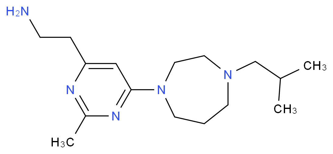 2-[6-(4-isobutyl-1,4-diazepan-1-yl)-2-methylpyrimidin-4-yl]ethanamine_分子结构_CAS_)