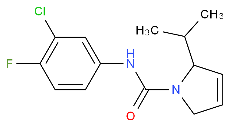 N-(3-chloro-4-fluorophenyl)-2-isopropyl-2,5-dihydro-1H-pyrrole-1-carboxamide_分子结构_CAS_)