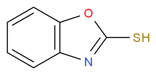 2-MERCAPTOBENZOXAZOLE_分子结构_CAS_2382-96-9)