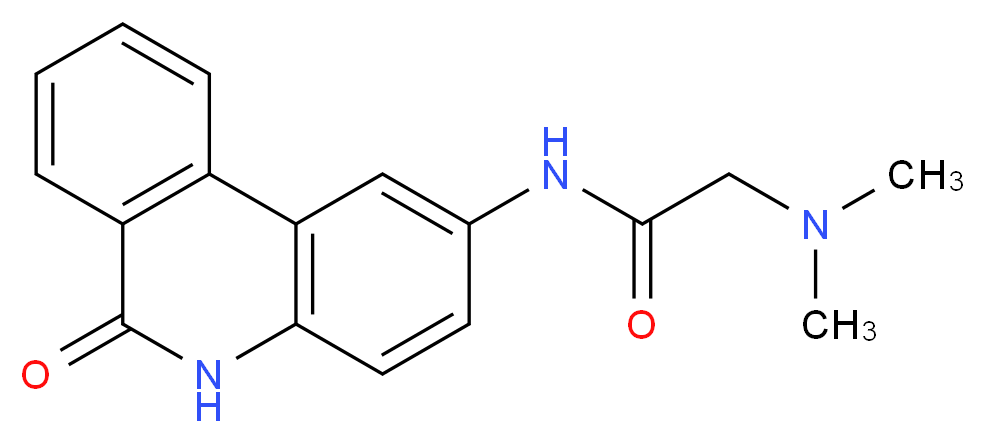 2-(dimethylamino)-N-(6-oxo-5,6-dihydrophenanthridin-2-yl)acetamide_分子结构_CAS_344458-15-7