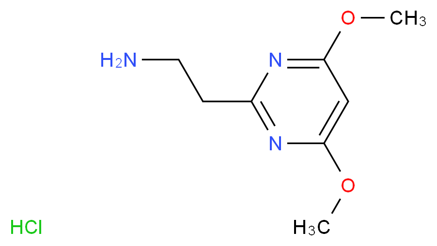 2-(4,6-dimethoxypyrimidin-2-yl)ethanamine hydrochloride_分子结构_CAS_1196145-32-0)