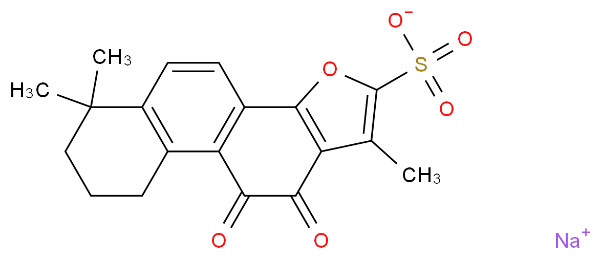 Sodium 1,6,6-trimethyl-10,11-dioxo-6,7,8,9,10,11-hexahydrophenanthro[1,2-b]furan-2-sulfonate_分子结构_CAS_69659-80-9)