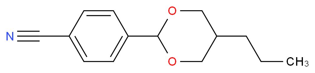 4-(5-propyl-1,3-dioxan-2-yl)benzonitrile_分子结构_CAS_80285-16-1