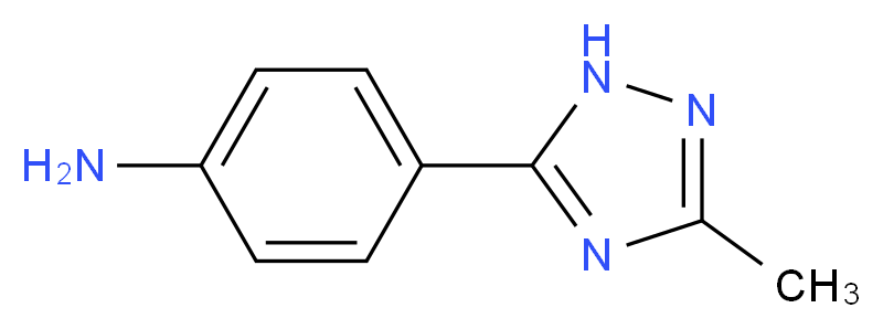 4-(3-methyl-1H-1,2,4-triazol-5-yl)aniline_分子结构_CAS_)