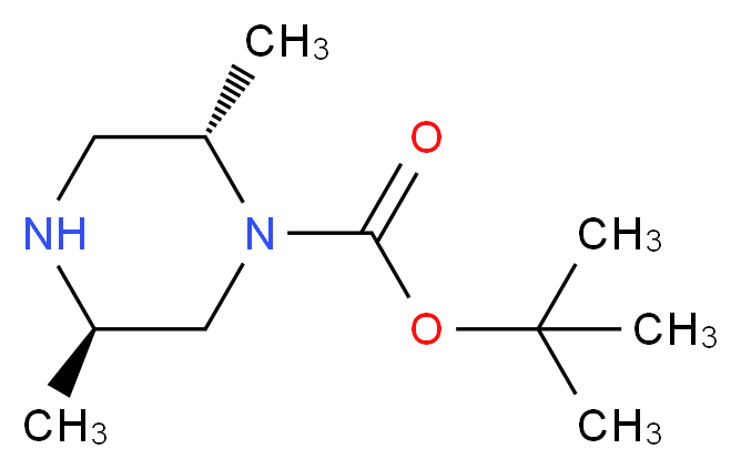 (2S,5R)-1-Boc-2,5-dimethylpiperazine_分子结构_CAS_548762-66-9)