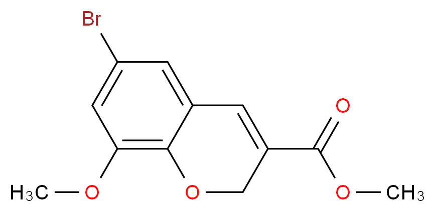 methyl 6-bromo-8-methoxy-2H-chromene-3-carboxylate_分子结构_CAS_885271-18-1