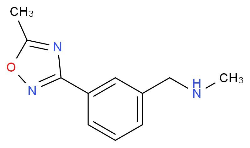 methyl({[3-(5-methyl-1,2,4-oxadiazol-3-yl)phenyl]methyl})amine_分子结构_CAS_852180-71-3