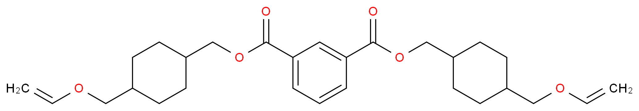 1,3-bis({4-[(ethenyloxy)methyl]cyclohexyl}methyl) benzene-1,3-dicarboxylate_分子结构_CAS_119581-93-0