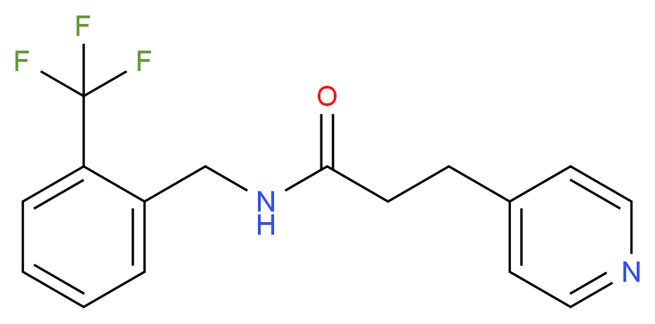 3-pyridin-4-yl-N-[2-(trifluoromethyl)benzyl]propanamide_分子结构_CAS_)