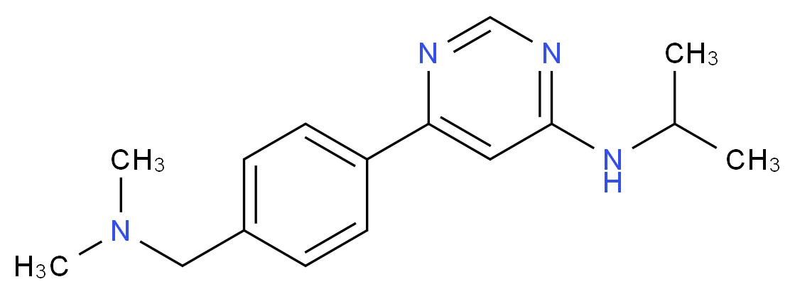 6-{4-[(dimethylamino)methyl]phenyl}-N-isopropylpyrimidin-4-amine_分子结构_CAS_)