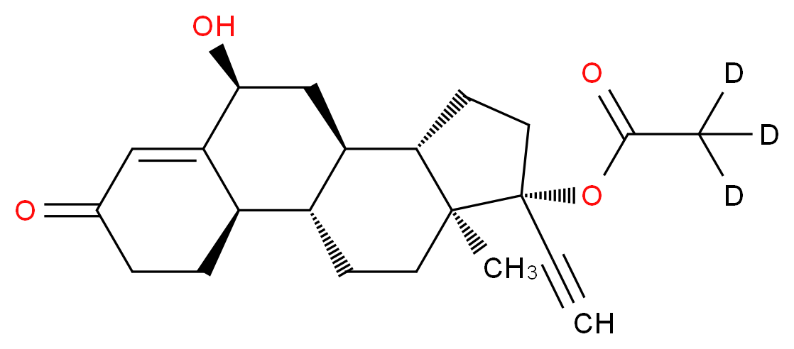 6α-Hydroxy Norethindrone Acetate-d3_分子结构_CAS_)