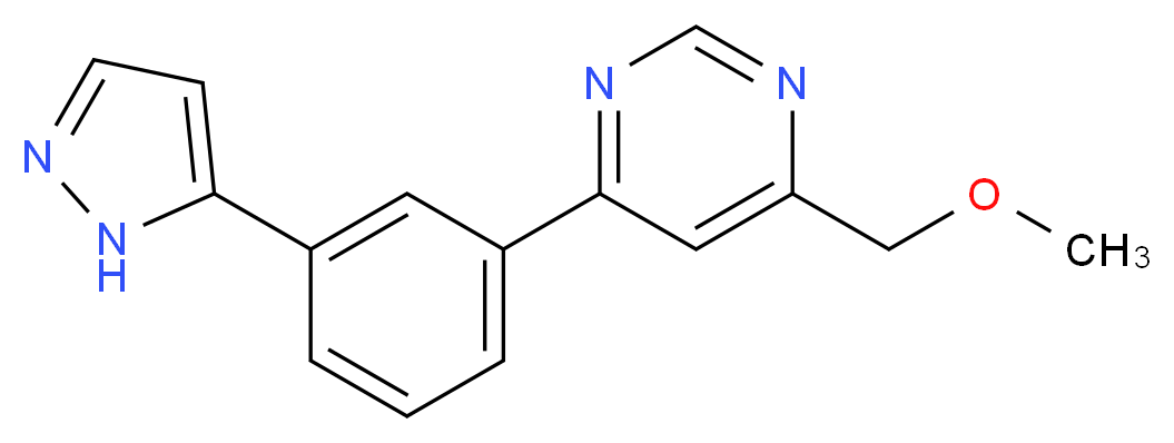4-(methoxymethyl)-6-[3-(1H-pyrazol-5-yl)phenyl]pyrimidine_分子结构_CAS_)