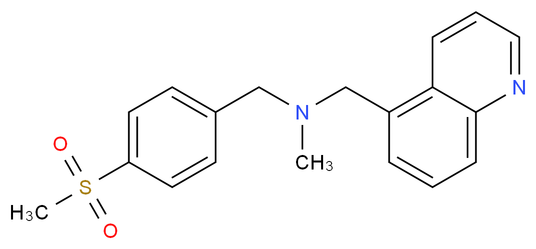 N-methyl-1-[4-(methylsulfonyl)phenyl]-N-(quinolin-5-ylmethyl)methanamine_分子结构_CAS_)