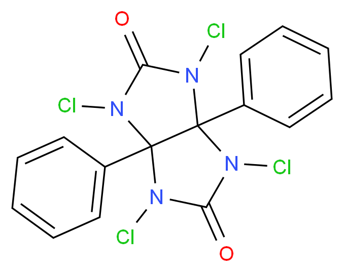 1,3,4,6-TETRACHLORO-3&alpha;,6&alpha;-DIPHENYLGLYCOURIL_分子结构_CAS_51592-06-4)