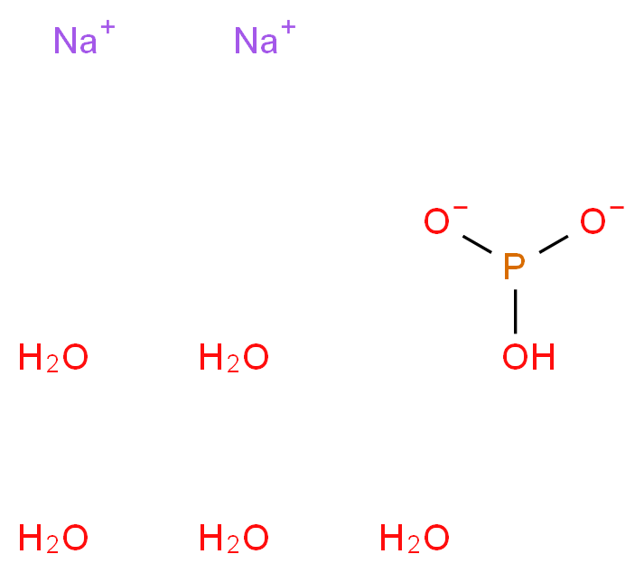 disodium pentahydrate hydrogen phosphite_分子结构_CAS_13517-23-2