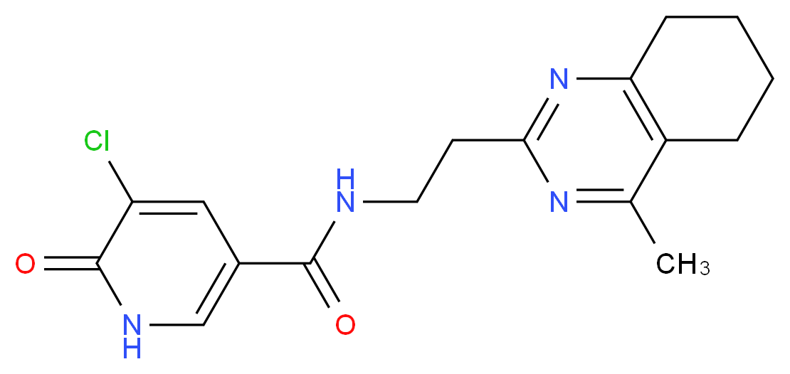 5-chloro-N-[2-(4-methyl-5,6,7,8-tetrahydroquinazolin-2-yl)ethyl]-6-oxo-1,6-dihydropyridine-3-carboxamide_分子结构_CAS_)