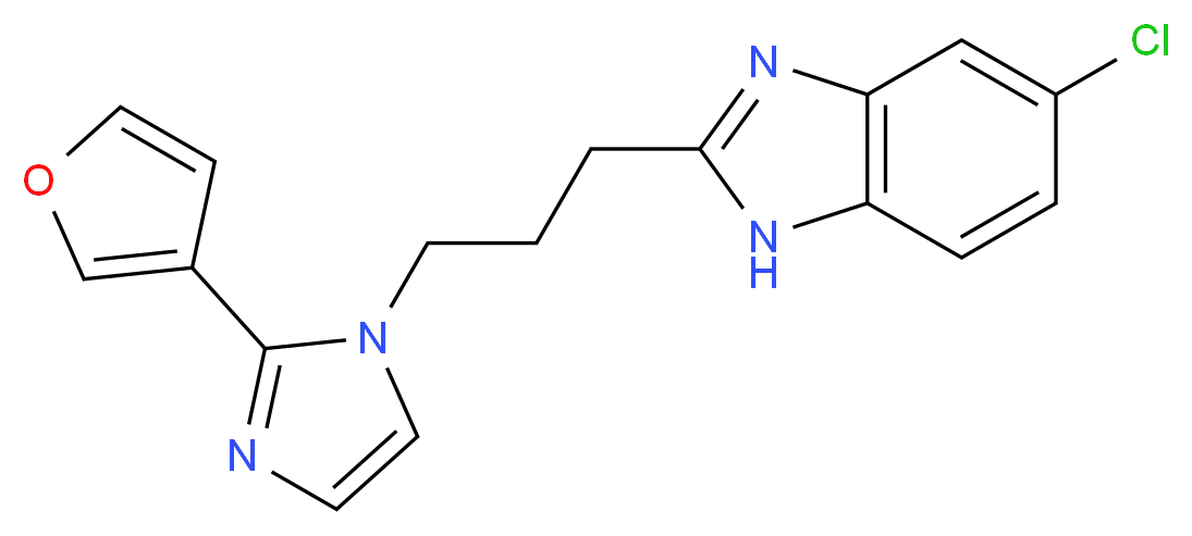 5-chloro-2-{3-[2-(3-furyl)-1H-imidazol-1-yl]propyl}-1H-benzimidazole_分子结构_CAS_)