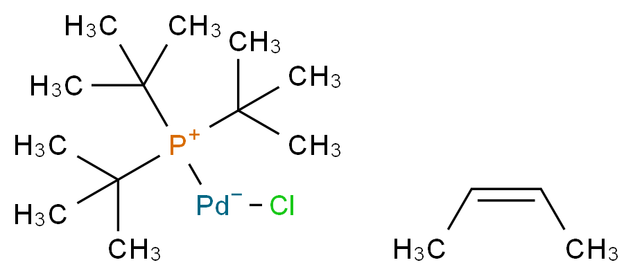 (2Z)-but-2-ene; tri-tert-butyl(chloropalladiumylidene)-λ<sup>5</sup>-phosphane_分子结构_CAS_1334497-00-5