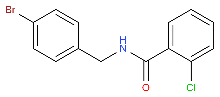 N-(4-Bromobenzyl)-2-chlorobenzamide_分子结构_CAS_1283105-08-7)