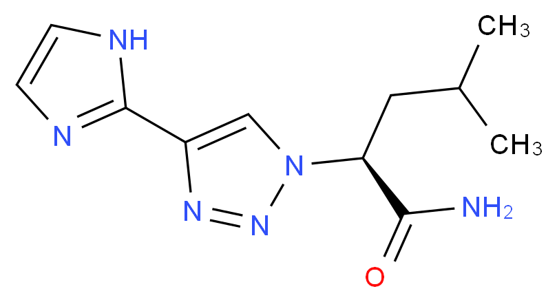 (2S)-2-[4-(1H-imidazol-2-yl)-1H-1,2,3-triazol-1-yl]-4-methylpentanamide_分子结构_CAS_)