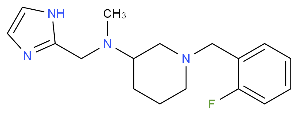 1-(2-fluorobenzyl)-N-(1H-imidazol-2-ylmethyl)-N-methyl-3-piperidinamine_分子结构_CAS_)