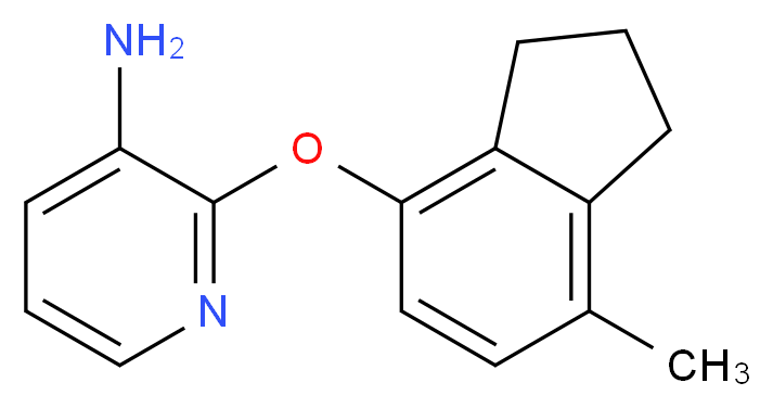 2-[(7-methyl-2,3-dihydro-1H-inden-4-yl)oxy]pyridin-3-amine_分子结构_CAS_175136-11-5