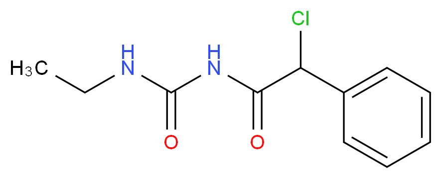 1-(2-chloro-2-phenylacetyl)-3-ethylurea_分子结构_CAS_23420-63-5