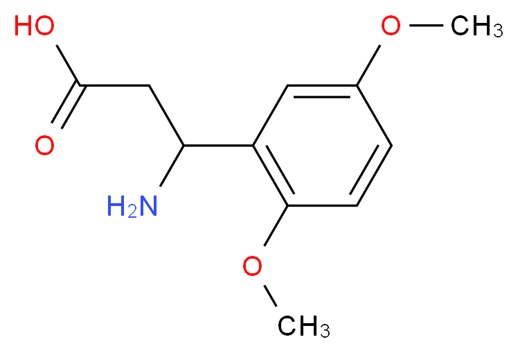 3-amino-3-(2,5-dimethoxyphenyl)propanoic acid_分子结构_CAS_138621-64-4