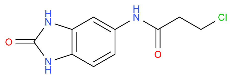3-chloro-N-(2-oxo-2,3-dihydro-1H-1,3-benzodiazol-5-yl)propanamide_分子结构_CAS_915920-69-3