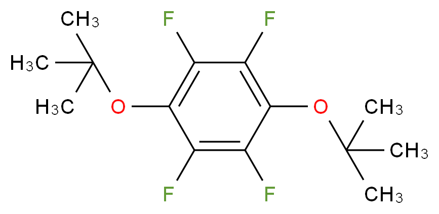 1,4-Bis(tert-butoxy)tetra-fluorobenzene, tech._分子结构_CAS_121088-09-3)