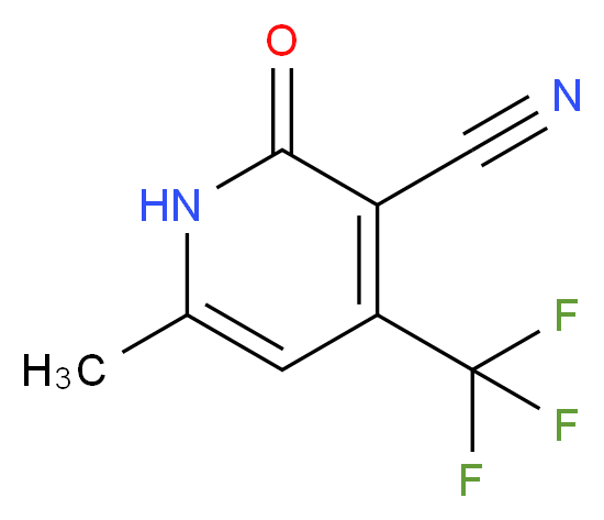 6-methyl-2-oxo-4-(trifluoromethyl)-1,2-dihydropyridine-3-carbonitrile_分子结构_CAS_654-49-9