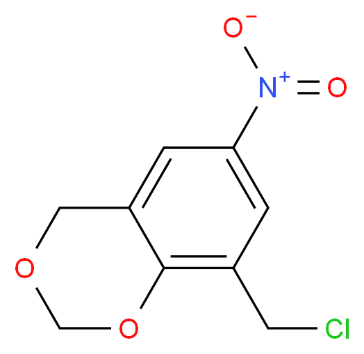 8-(chloromethyl)-6-nitro-2,4-dihydro-1,3-benzodioxine_分子结构_CAS_99849-17-9