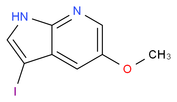 3-Iodo-5-methoxy-1H-pyrrolo[2,3-b]pyridine_分子结构_CAS_913983-33-2)