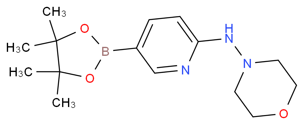 N-[5-(tetramethyl-1,3,2-dioxaborolan-2-yl)pyridin-2-yl]morpholin-4-amine_分子结构_CAS_1073354-38-7