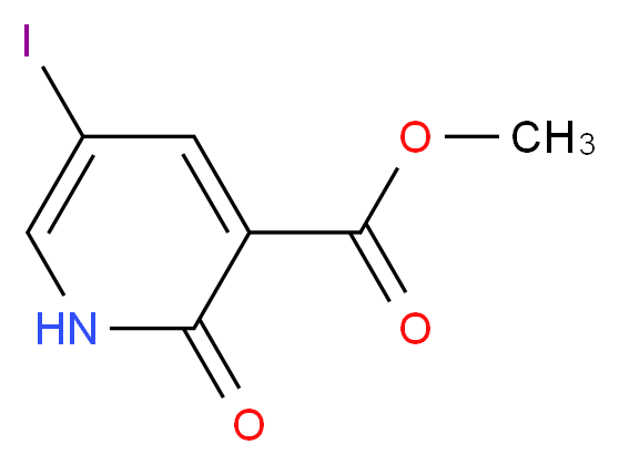 Methyl 5-iodo-2-oxo-1,2-dihydro-3-pyridinecarboxylate_分子结构_CAS_116387-40-7)