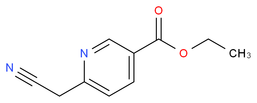 ethyl 6-(cyanomethyl)pyridine-3-carboxylate_分子结构_CAS_90915-33-6