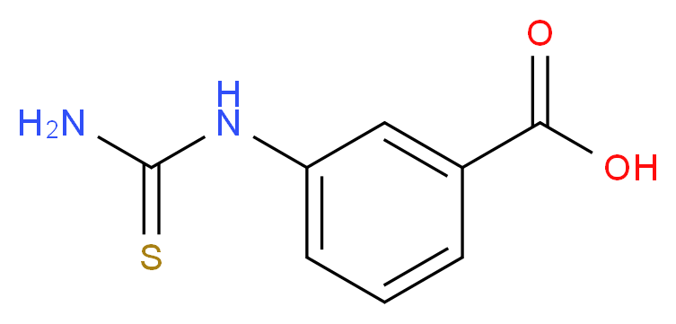 3-(carbamothioylamino)benzoic acid_分子结构_CAS_37182-75-5