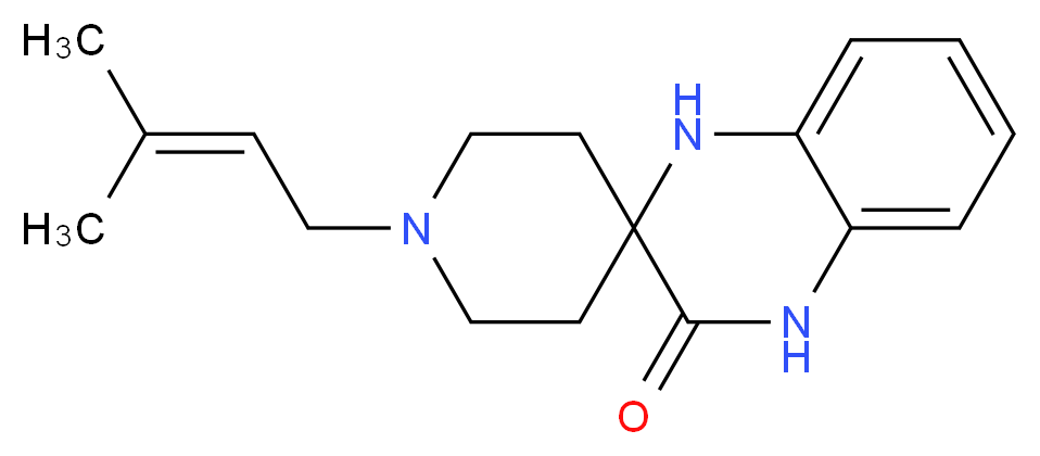 1-(3-methyl-2-buten-1-yl)-1',4'-dihydro-3'H-spiro[piperidine-4,2'-quinoxalin]-3'-one_分子结构_CAS_)