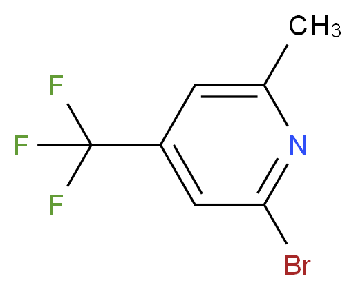 2-bromo-6-methyl-4-(trifluoromethyl)pyridine_分子结构_CAS_451459-17-9