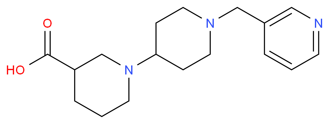 1'-(pyridin-3-ylmethyl)-1,4'-bipiperidine-3-carboxylic acid_分子结构_CAS_)