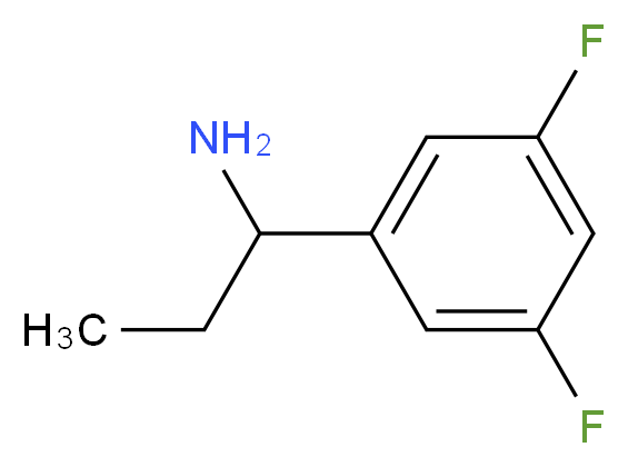 1-(3,5-difluorophenyl)propan-1-amine_分子结构_CAS_473732-61-5